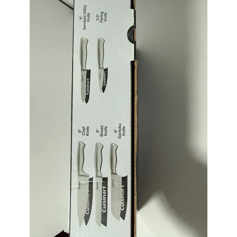 Cuisinart Knife Set Silver New 5pc German Stainless Steel C77SS-5PPC